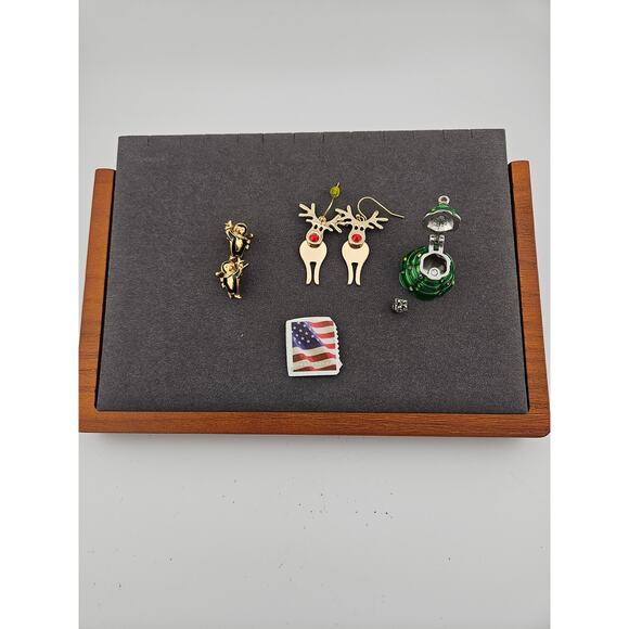 Holiday Jewelry Set 3 Pc Bundle Earrings Pendant Whimsical Christmas Festive - Picture 3 of 6